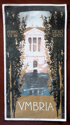 Raro pieghevole umbria 1908 - raro,